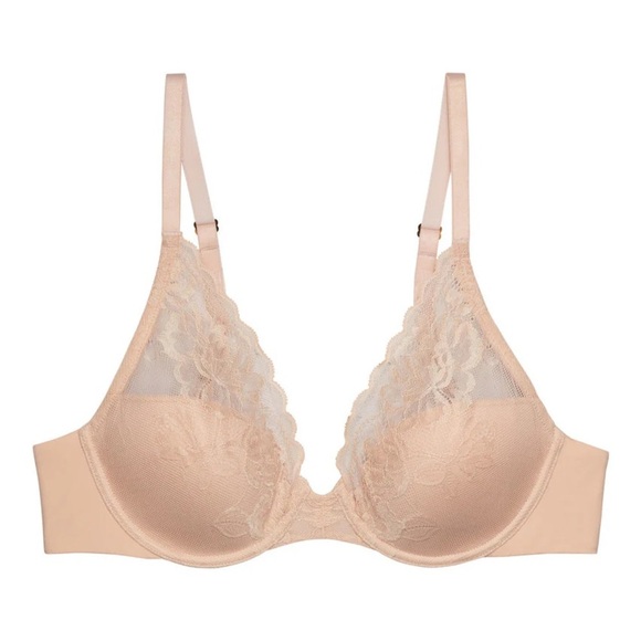 Natori • NWOT Lace Trim Pink Bra - Picture 2 of 6